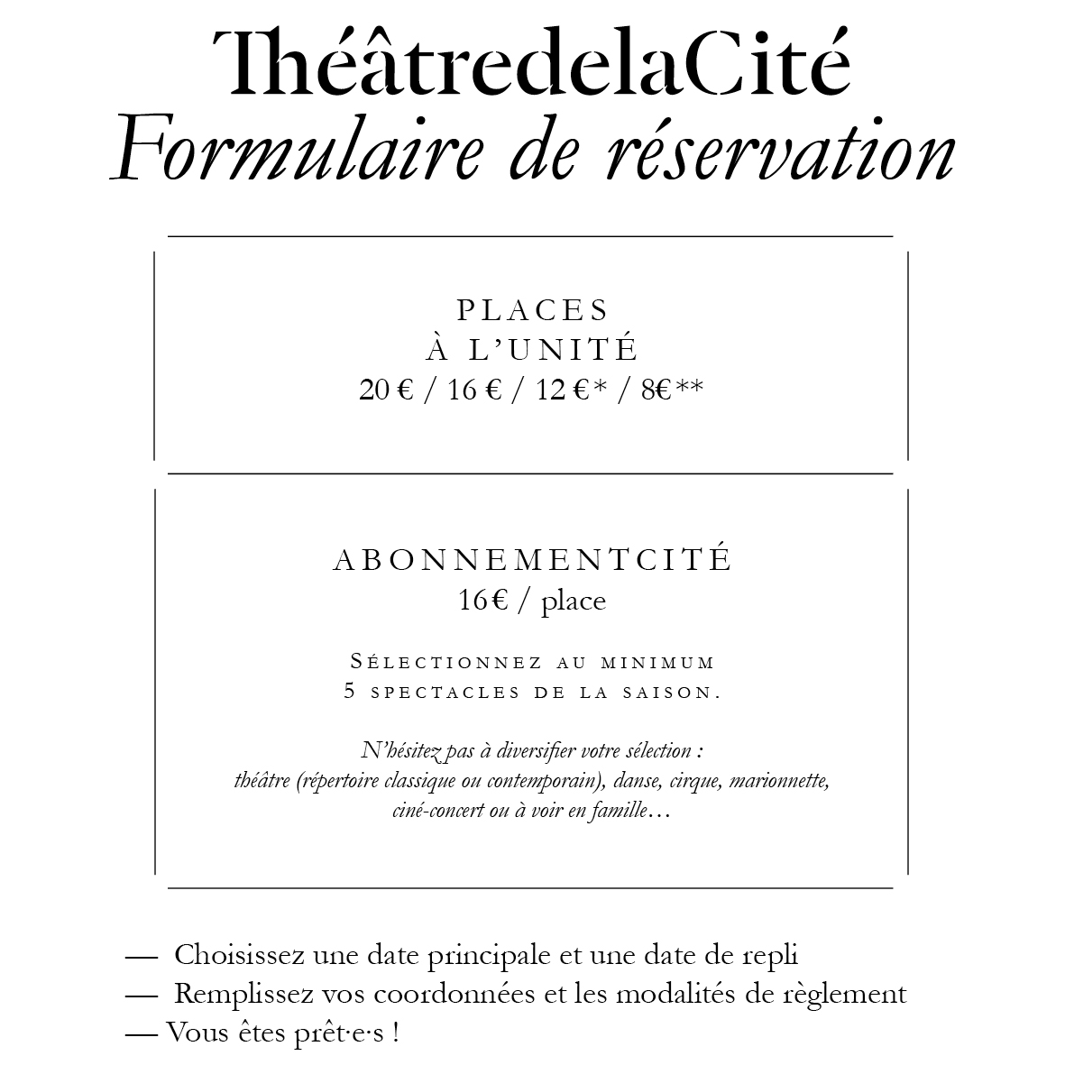 Formulaire de réservation